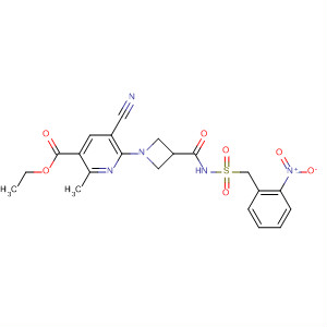 919350-94-0  3-Pyridinecarboxylic acid,5-cyano-2-methyl-6-[3-[[[[(2-nitrophenyl)methyl]sulfonyl]amino]carbonyl]-1-azetidinyl]-, ethyl ester