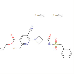 919353-07-4  3-Pyridinecarboxylic acid,5-cyano-6-[3-[[[(phenylmethyl)sulfonyl]amino]carbonyl]-1-azetidinyl]-2-(trifluoromethyl)-, ethyl ester