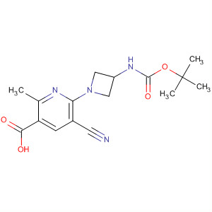 919354-12-4  3-Pyridinecarboxylic acid,5-cyano-6-[3-[[(1,1-dimethylethoxy)carbonyl]amino]-1-azetidinyl]-2-methyl-