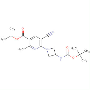 919354-13-5  3-Pyridinecarboxylic acid,5-cyano-6-[3-[[(1,1-dimethylethoxy)carbonyl]amino]-1-azetidinyl]-2-methyl-, 1-methylethyl ester