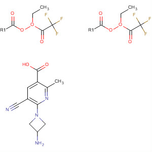 919354-19-1  3-Pyridinecarboxylic acid, 6-(3-amino-1-azetidinyl)-5-cyano-2-methyl-,ethyl ester 2,2,2-trifluoroacetate (1:2)