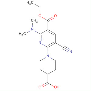 919354-54-4  3-Pyridinecarboxylic acid,6-(4-carboxy-1-piperidinyl)-5-cyano-2-(dimethylamino)-, ethyl ester
