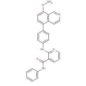 919362-90-6  3-Pyridinecarboxamide,2-[[4-(8-methoxy-5-isoquinolinyl)phenyl]amino]-N-phenyl-