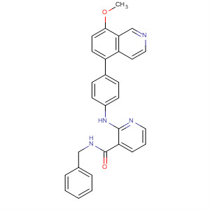 919362-91-7  3-Pyridinecarboxamide,2-[[4-(8-methoxy-5-isoquinolinyl)phenyl]amino]-N-(phenylmethyl)-
