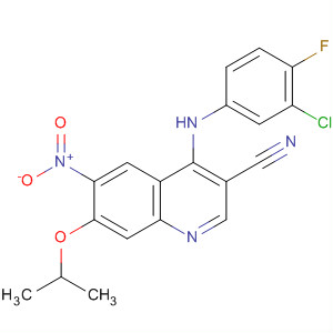 919482-05-6  3-Quinolinecarbonitrile,4-[(3-chloro-4-fluorophenyl)amino]-7-(1-methylethoxy)-6-nitro-