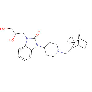 919482-21-6  2H-Benzimidazol-2-one,1-(2,3-dihydroxypropyl)-1,3-dihydro-3-[1-(spiro[bicyclo[2.2.1]heptane-2,1'-cyclopropan]-3-ylmethyl)-4-piperidinyl]-