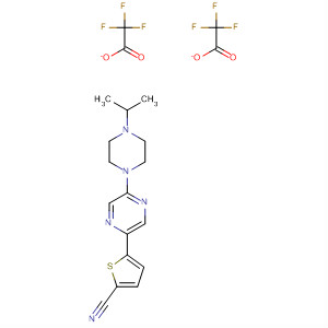 919494-49-8  2-Thiophenecarbonitrile,5-[5-[4-(1-methylethyl)-1-piperazinyl]-2-pyrazinyl]-, 2,2,2-trifluoroacetate(1:2)