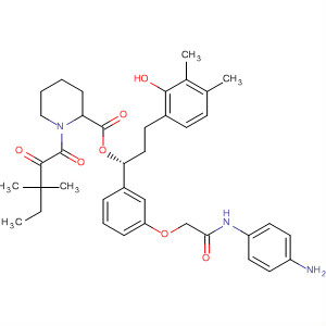 919519-94-1  2-Piperidinecarboxylic acid, 1-(3,3-dimethyl-1,2-dioxopentyl)-,(1R)-1-[3-[2-[(4-aminophenyl)amino]-2-oxoethoxy]phenyl]-3-(3,4-dimethoxyphenyl)propyl ester, (2S)-