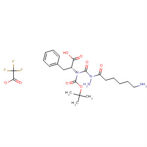 919525-09-0  D-Phenylalanine, N-[(1,1-dimethylethoxy)carbonyl]-,2-(6-amino-1-oxohexyl)hydrazide, 2,2,2-trifluoroacetate (1:1)