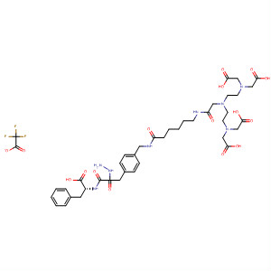 919526-34-4  D-Phenylalanine,2-[3-[4-[12-[2-[bis(carboxymethyl)amino]ethyl]-16-carboxy-15-(carboxymethyl)-3,10-dioxo-2,9,12,15-tetraazahexadec-1-yl]phenyl]-1-oxopropyl]hydrazide, 2,2,2-trifluoroacetate (1:?)