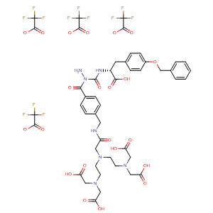 919527-00-7  D-Tyrosine, O-(phenylmethyl)-,2-[4-[[[2-[bis[2-[bis(carboxymethyl)amino]ethyl]amino]acetyl]amino]methyl]benzoyl]hydrazide, 2,2,2-trifluoroacetate (1:4)
