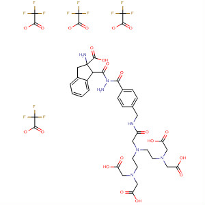 919527-02-9  1H-Indene-2-carboxylic acid, 2-amino-2,3-dihydro-,2-[4-[[[2-[bis[2-[bis(carboxymethyl)amino]ethyl]amino]acetyl]amino]methyl]benzoyl]hydrazide, 2,2,2-trifluoroacetate (1:4)