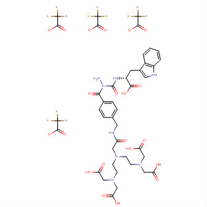 919527-04-1  D-Tryptophan,2-[4-[[[2-[bis[2-[bis(carboxymethyl)amino]ethyl]amino]acetyl]amino]methyl]benzoyl]hydrazide, 2,2,2-trifluoroacetate (1:4)