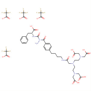 919527-06-3  D-Phenylalanine,2-[4-[4-[[2-[bis[2-[bis(carboxymethyl)amino]ethyl]amino]acetyl]amino]butyl]benzoyl]hydrazide, 2,2,2-trifluoroacetate (1:4)
