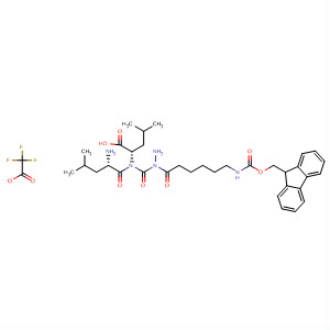 919528-46-4  D-Leucine, L-leucyl-,2-[6-[[(9H-fluoren-9-ylmethoxy)carbonyl]amino]-1-oxohexyl]hydrazide,2,2,2-trifluoroacetate (1:1)