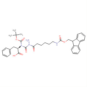 919528-50-0  D-Phenylalanine, N-[(1,1-dimethylethoxy)carbonyl]-,2-[6-[[(9H-fluoren-9-ylmethoxy)carbonyl]amino]-1-oxohexyl]hydrazide