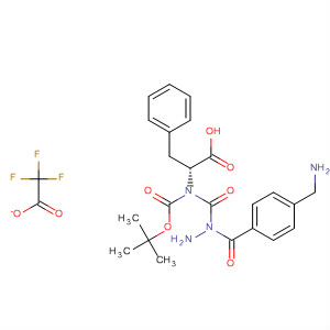 919528-67-9  D-Phenylalanine, N-[(1,1-dimethylethoxy)carbonyl]-,2-[4-(aminomethyl)benzoyl]hydrazide, 2,2,2-trifluoroacetate (1:1)