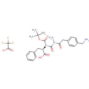 919528-73-7  D-Phenylalanine, N-[(1,1-dimethylethoxy)carbonyl]-,2-[2-[4-(aminomethyl)phenyl]acetyl]hydrazide, 2,2,2-trifluoroacetate(1:1)