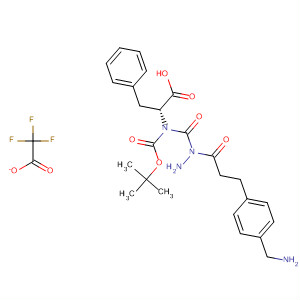 919528-97-5  D-Phenylalanine, N-[(1,1-dimethylethoxy)carbonyl]-,2-[3-[4-(aminomethyl)phenyl]-1-oxopropyl]hydrazide,2,2,2-trifluoroacetate (1:1)