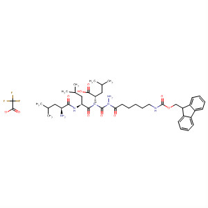 919529-30-9  D-Leucine, L-leucyl-L-leucyl-,2-[6-[[(9H-fluoren-9-ylmethoxy)carbonyl]amino]-1-oxohexyl]hydrazide,2,2,2-trifluoroacetate (1:1)