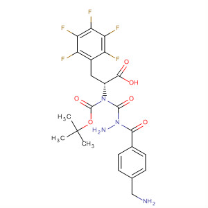 919529-49-0  D-Phenylalanine,N-[(1,1-dimethylethoxy)carbonyl]-2,3,4,5,6-pentafluoro-,2-[4-(aminomethyl)benzoyl]hydrazide