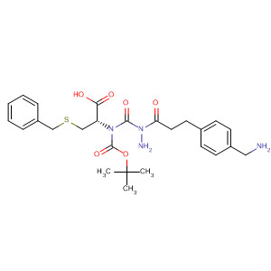 919529-75-2  D-Cysteine, N-[(1,1-dimethylethoxy)carbonyl]-S-(phenylmethyl)-,2-[3-[4-(aminomethyl)phenyl]-1-oxopropyl]hydrazide