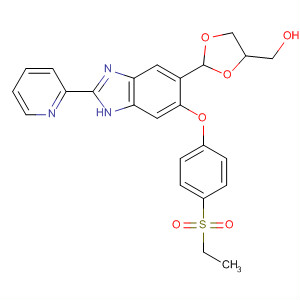 919533-81-6  1,3-Dioxolane-4-methanol,2-[6-[4-(ethylsulfonyl)phenoxy]-2-(2-pyridinyl)-1H-benzimidazol-5-yl]-