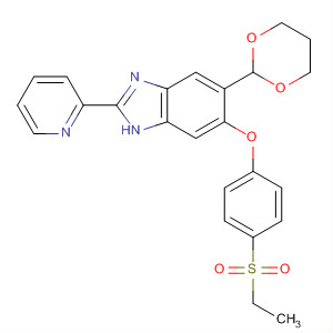 919533-82-7  1H-Benzimidazole,5-(1,3-dioxan-2-yl)-6-[4-(ethylsulfonyl)phenoxy]-2-(2-pyridinyl)-