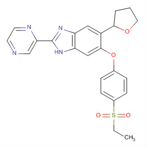 919533-89-4  1H-Benzimidazole,6-[4-(ethylsulfonyl)phenoxy]-2-(2-pyrazinyl)-5-(tetrahydro-2-furanyl)-