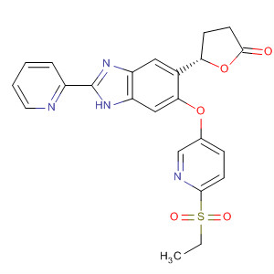 919534-06-8  2(3H)-Furanone,5-[6-[[6-(ethylsulfonyl)-3-pyridinyl]oxy]-2-(2-pyridinyl)-1H-benzimidazol-5-yl]dihydro-, (5S)-