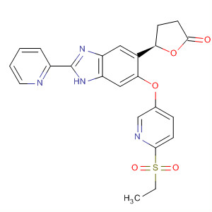 919534-07-9  2(3H)-Furanone,5-[6-[[6-(ethylsulfonyl)-3-pyridinyl]oxy]-2-(2-pyridinyl)-1H-benzimidazol-5-yl]dihydro-, (5R)-