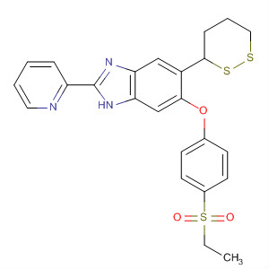 919534-10-4  1H-Benzimidazole,5-(1,2-dithian-3-yl)-6-[4-(ethylsulfonyl)phenoxy]-2-(2-pyridinyl)-