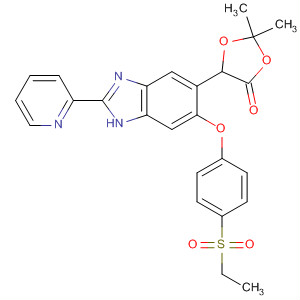 919534-16-0  1,3-Dioxolan-4-one,5-[6-[4-(ethylsulfonyl)phenoxy]-2-(2-pyridinyl)-1H-benzimidazol-5-yl]-2,2-dimethyl-