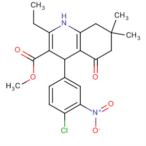 919771-59-8  3-Quinolinecarboxylic acid,4-(4-chloro-3-nitrophenyl)-2-ethyl-1,4,5,6,7,8-hexahydro-7,7-dimethyl-5-oxo-, methyl ester