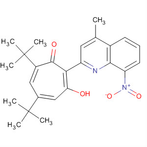 919779-25-2  2,4,6-Cycloheptatrien-1-one,5,7-bis(1,1-dimethylethyl)-3-hydroxy-2-(4-methyl-8-nitro-2-quinolinyl)- 919779-25-2  2,4,6-Cycloheptatrien-1-one,5,7-bis(1,1-dimethylethyl)-3-hydroxy-2-(4-methyl-8-nitro-2-quinolinyl)-