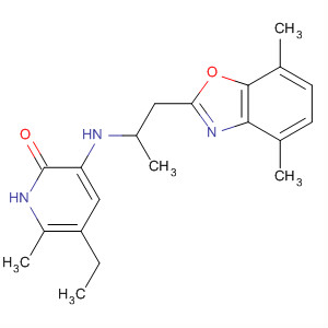 919795-08-7  2(1H)-Pyridinone,3-[[(4,7-dimethyl-2-benzoxazolyl)methyl]ethylamino]-5-ethyl-6-methyl-