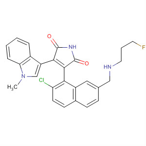 919992-56-6  1H-Pyrrole-2,5-dione,3-[2-chloro-7-[[(2-fluoroethyl)methylamino]methyl]-1-naphthalenyl]-4-(1-methyl-1H-indol-3-yl)-