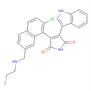 919992-60-2  1H-Pyrrole-2,5-dione,3-[2-chloro-7-[[(2-fluoroethyl)amino]methyl]-1-naphthalenyl]-4-(1H-indol-3-yl)-