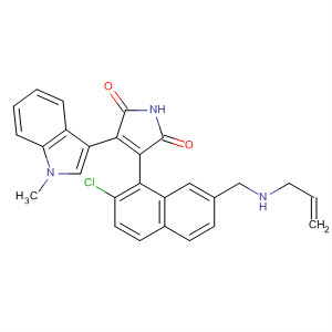919992-70-4  1H-Pyrrole-2,5-dione,3-[2-chloro-7-[(2-propen-1-ylamino)methyl]-1-naphthalenyl]-4-(1-methyl-1H-indol-3-yl)-