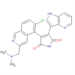 919993-99-0  1H-Pyrrole-2,5-dione,3-[6-chloro-3-[(dimethylamino)methyl]-5-isoquinolinyl]-4-(1H-pyrrolo[3,2-b]pyridin-3-yl)-
