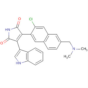919994-26-6  1H-Pyrrole-2,5-dione,3-[3-chloro-6-[(dimethylamino)methyl]-2-naphthalenyl]-4-(1H-indol-3-yl)-