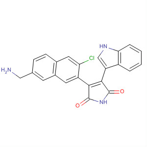 919994-27-7  1H-Pyrrole-2,5-dione,3-[7-(aminomethyl)-3-chloro-2-naphthalenyl]-4-(1H-indol-3-yl)-
