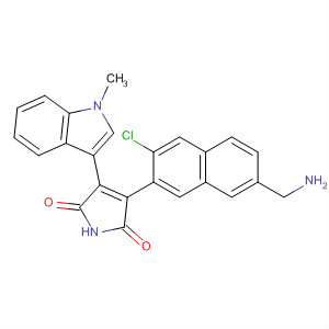 919994-30-2  1H-Pyrrole-2,5-dione,3-[7-(aminomethyl)-3-chloro-2-naphthalenyl]-4-(1-methyl-1H-indol-3-yl)-