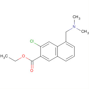 919994-82-4  2-Naphthalenecarboxylic acid, 3-chloro-5-[(dimethylamino)methyl]-,ethyl ester
