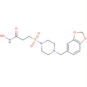 919996-95-5  Propanamide,3-[[4-(1,3-benzodioxol-5-ylmethyl)-1-piperazinyl]sulfonyl]-N-hydroxy-