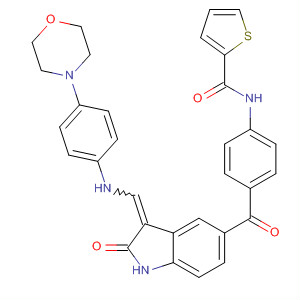 919999-76-1  2-Thiophenecarboxamide,N-[4-[[2,3-dihydro-3-[[[4-(4-morpholinyl)phenyl]amino]methylene]-2-oxo-1H-indol-5-yl]carbonyl]phenyl]-