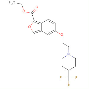 920009-72-9  2-Benzofurancarboxylic acid,5-[2-[4-(trifluoromethyl)-1-piperidinyl]ethoxy]-, ethyl ester