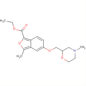 920009-82-1  2-Benzofurancarboxylic acid,3-methyl-5-[(4-methyl-2-morpholinyl)methoxy]-, ethyl ester