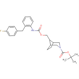 920016-20-2  3-Azabicyclo[3.2.1]octane-3-carboxylic acid,8-[[[[[(4-fluorophenyl)methyl]phenylamino]carbonyl]oxy]methyl]-,1,1-dimethylethyl ester
