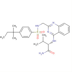 920029-23-8  Butanamide,2-[[2-[[[[4-(1,1-dimethylpropyl)phenyl]sulfonyl]amino]methyl]-4-quinazolinyl]amino]-3-methyl-, (2S)-